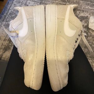 Champagne colored Nike AF1’s